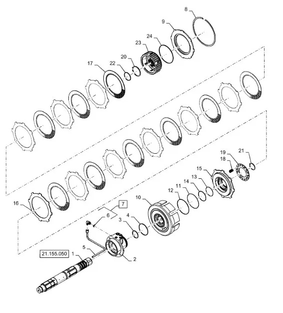 87434653 - Вал входн. голый КПП диап. TGT8./Mg.