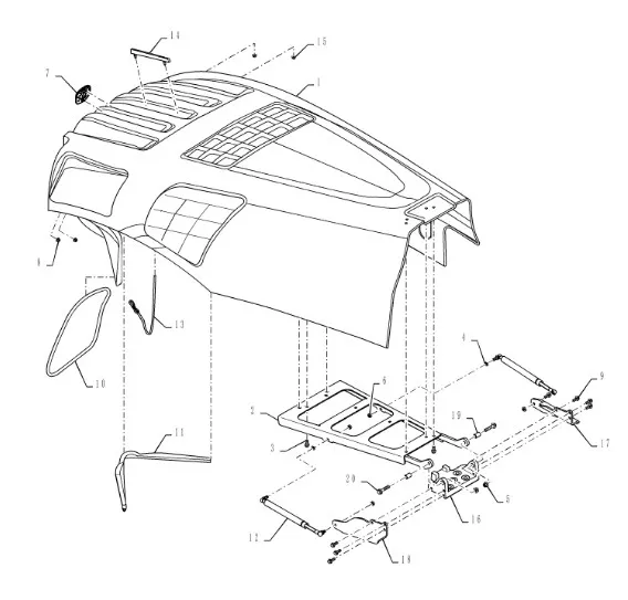 87523728 - Трос открывания капота T8T8.